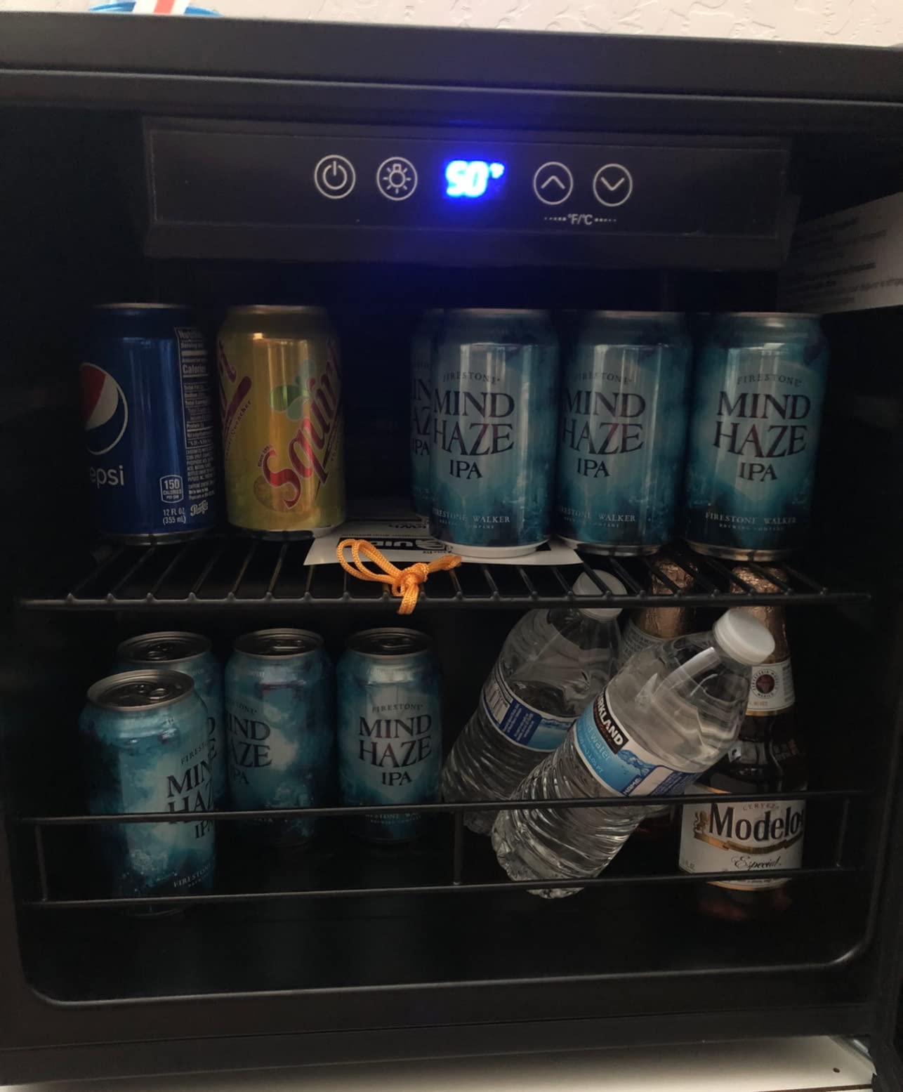 42/mo Finance Honeywell Beverage Refrigerator and Cooler, 115 Can Mini Fridge with Glass Door