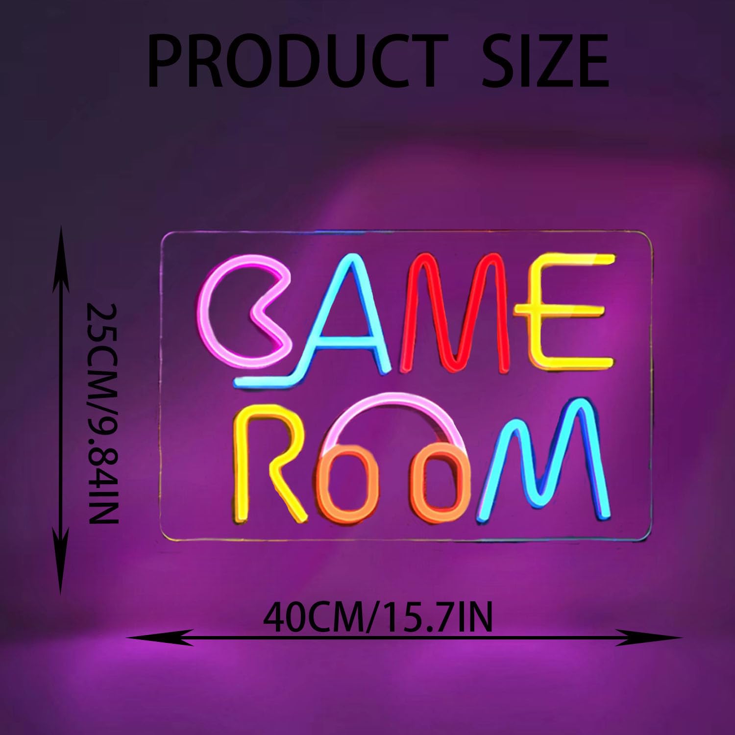 Spielzimmer-Neonschild, LED-dimmbare Lichtschilder für Wand, Schlafzimmer, Bar, Party, Club, Spielzimmer-Zubehör, Dekoration, Spielzimmer-Dekorschild, Spielzimmer-Lichter mit USB-Stromversorgung
