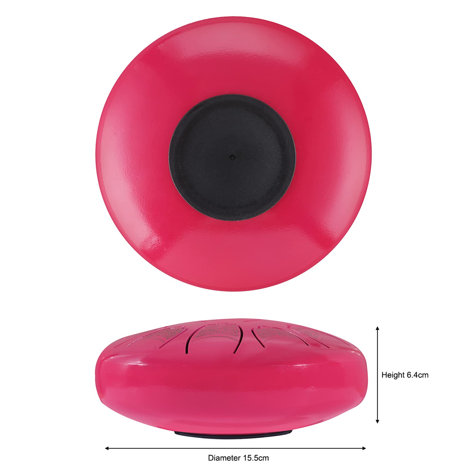 Tambor De Lengua De Acero,Tambores De Hendidura,6 Pulgadas Tongue Drum,11 Notas Percusión Tambor De La Lengua con Baquetas,Bolsa para Adultos, Niños, Educación Musical, Yoga
