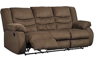 Signature Design by Ashley Tulen Upholstered Dark Brown Couch