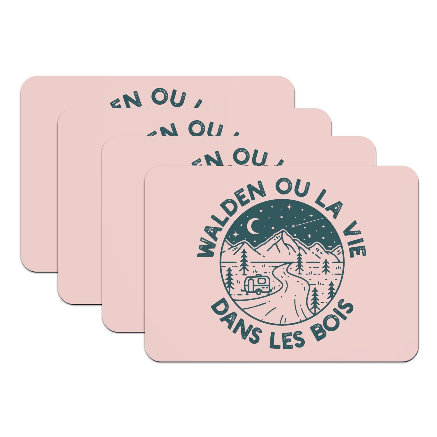 Set de table antidérapant rose Walden grand format pour protéger vos meubles