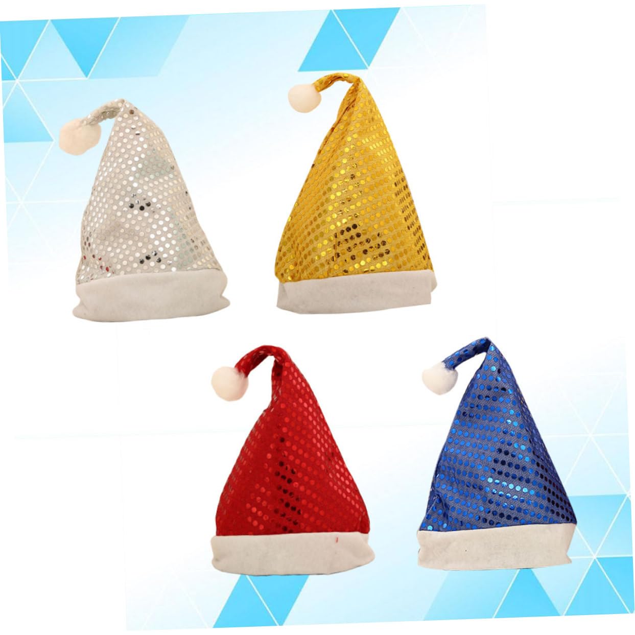 Abaodam 3 Sets Weihnachten Glitzer Weihnachtsmütze Pailletten Dekoration Kopfschmuck Erwachsene Partei Liefert 4 Stück * 3