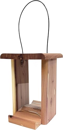 Comedero para pájaros de cedro