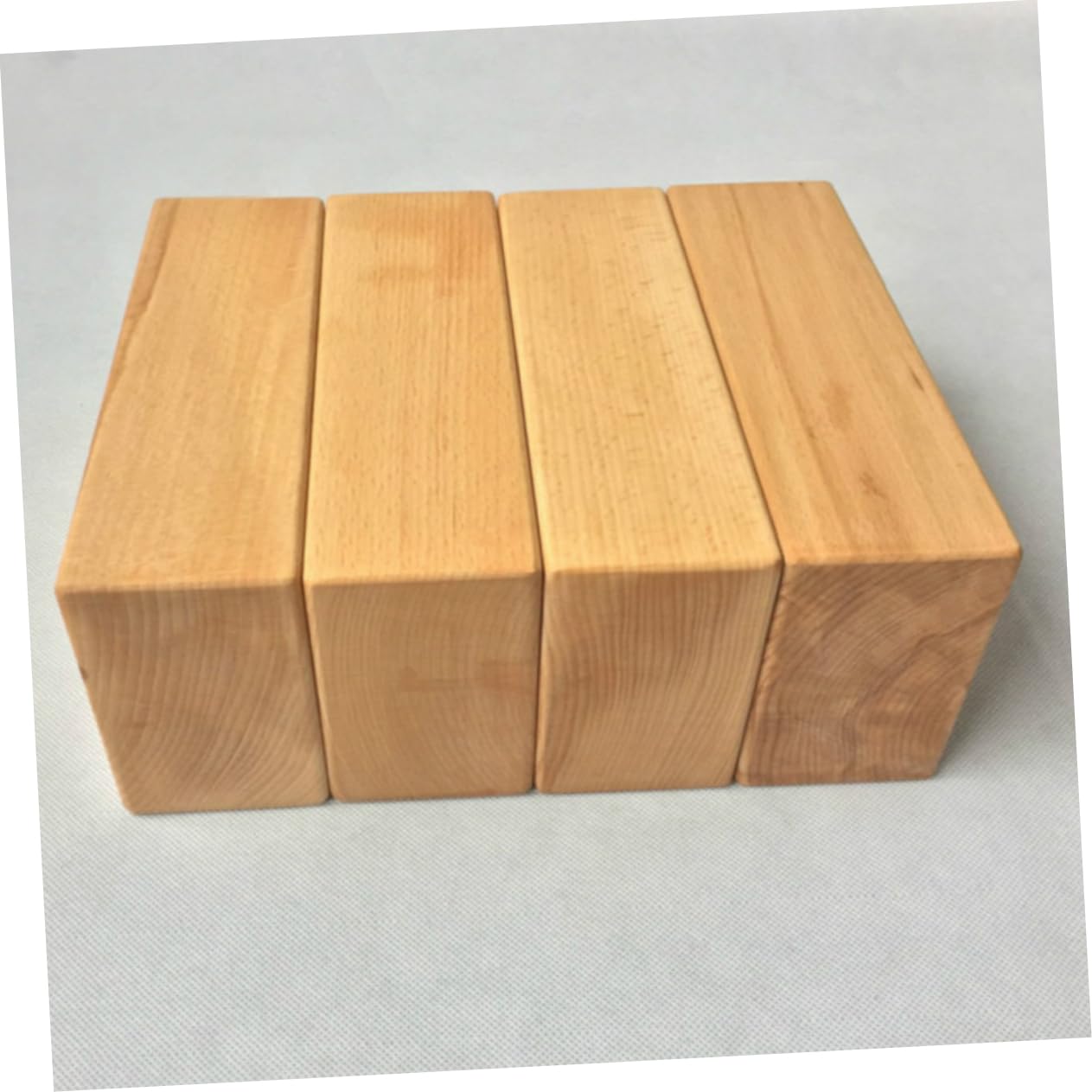 GOOHOCHY High Density Beech Yoga Blocks Wooden Training Bricks for Yoga Practice Dance (yellow)