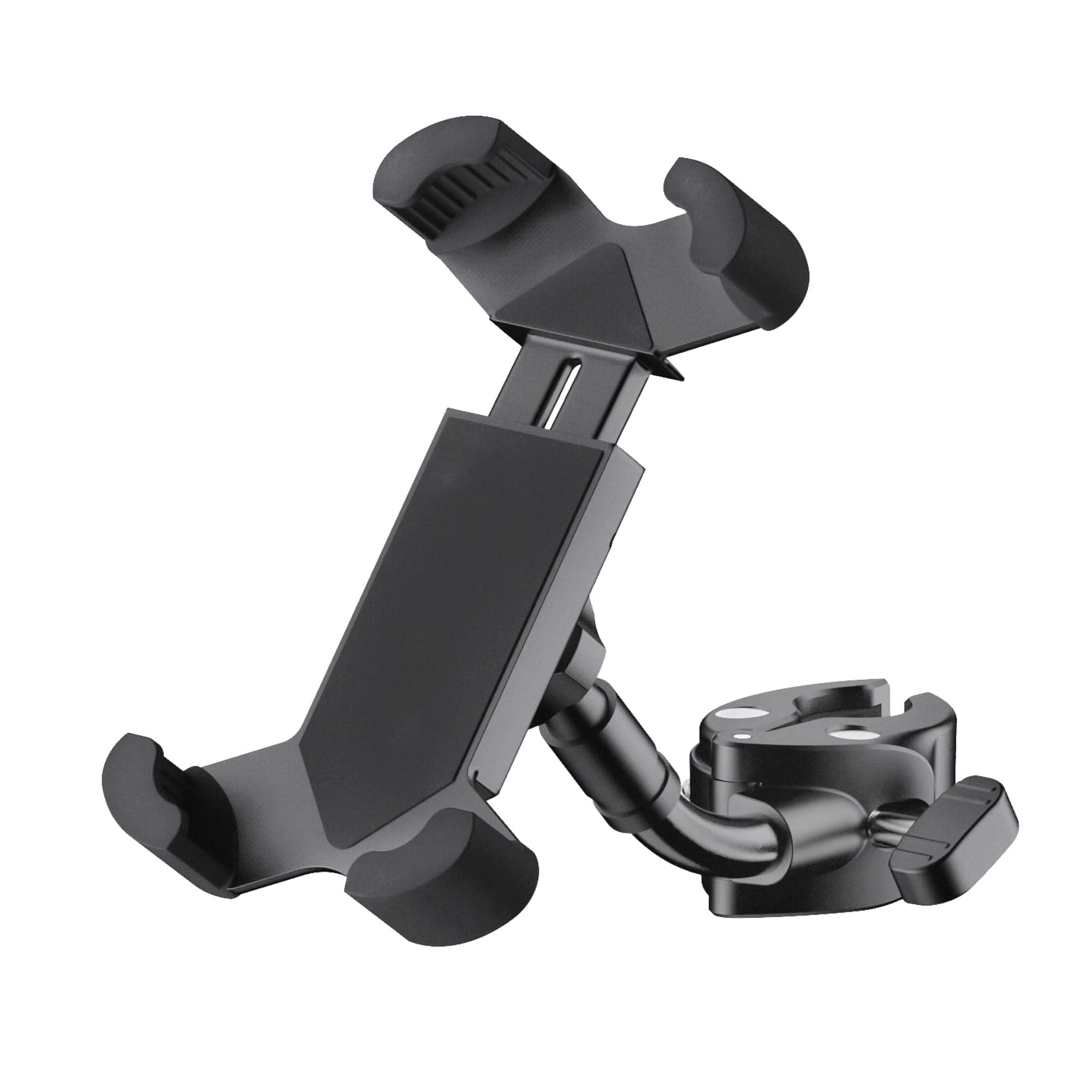 K&M 19755 Smartphone Holder Black Plastic 360° Rotation Flexible Jaws for 5.5-8.5 cm with Quick Release, 10.16 cm x 12.7 cm x 2.54 cm