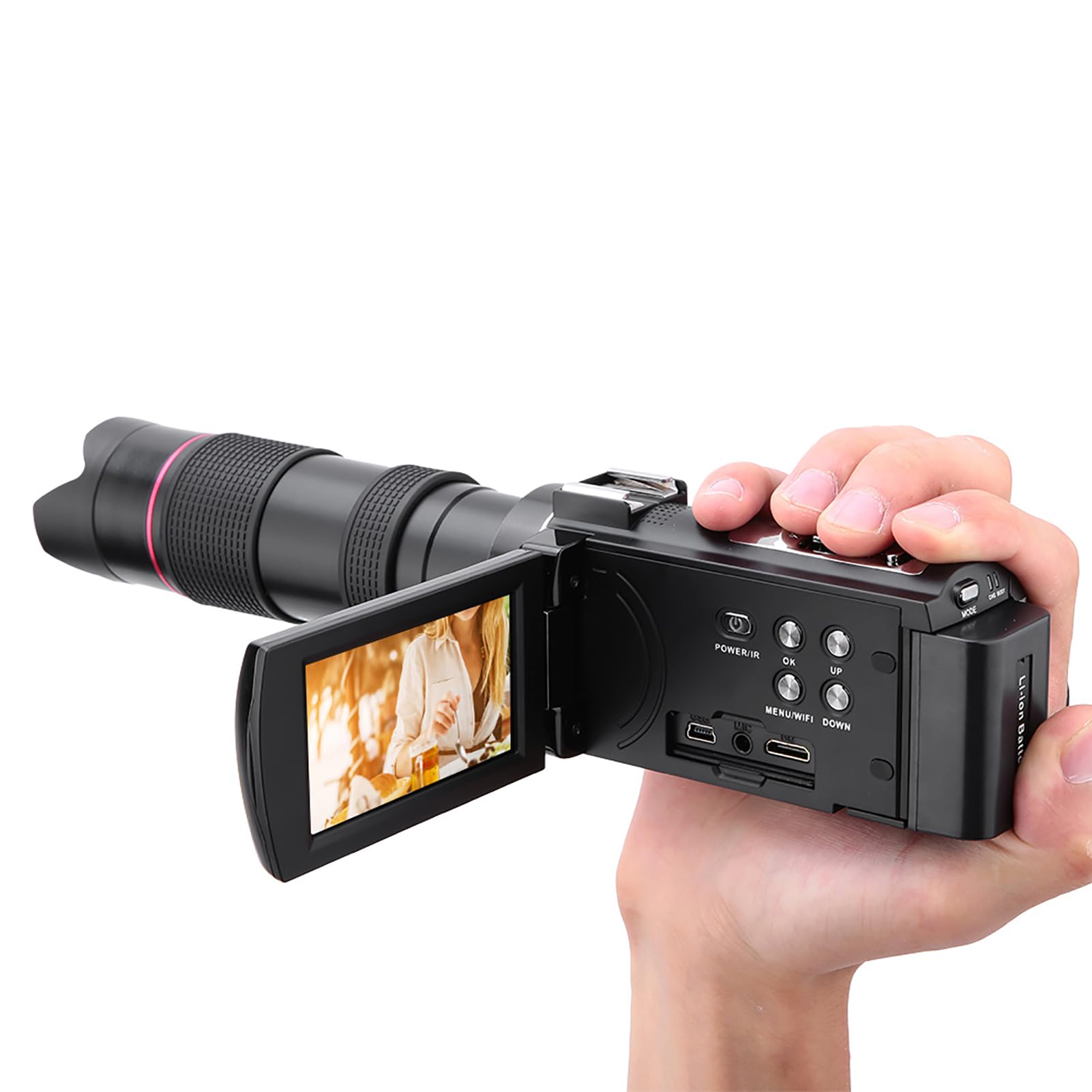 Amazon | ミニ Dv ビデオカメラ、4K Hd Wifi 60Fps Vlogging カメラ