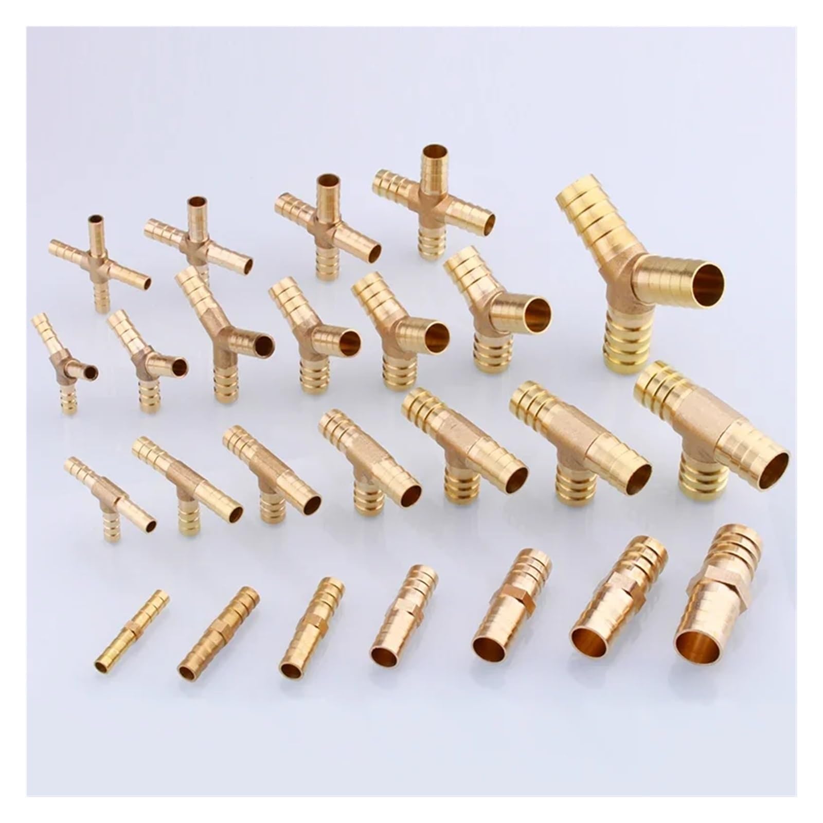 Conector de Manguera de latón Conector de Manguera de latón de 4-25 mm, Codo Recto en Forma de Y, 2/3/4 vías, Conector de tubería, Junta de tubería(16mm Cross 4 Way)