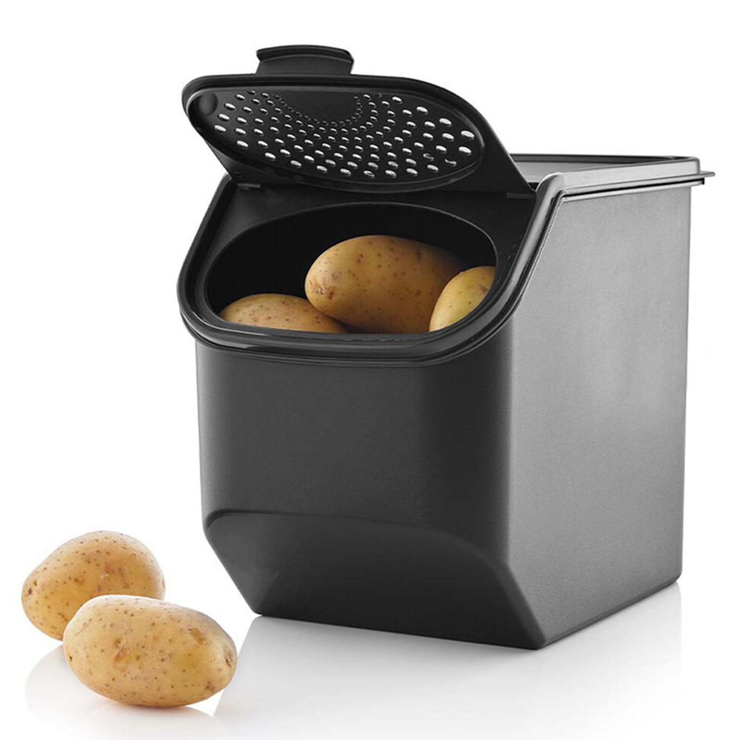 Tupperware PotatoSmart 8,3L - Innovativer Kartoffelbehälter mit optimaler Luftzirkulation - bis zu 5kg Kartoffeln lagern - Stapelbares Design - spülmaschinenfest