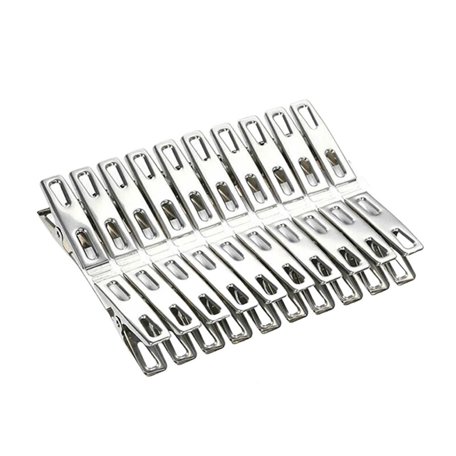 40/60 Stück Wäscheklammern aus Edelstahl, 4,5 cm, Clips, Wäscheleine, Hängenadeln, Winddichte Metall, Versiegelung für Socken(60Pcs)