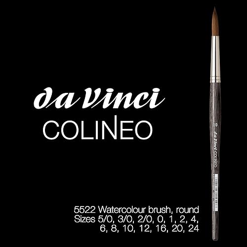 Miniatura 6 de da Vinci COLINEO Sintético Kolinsky Rojo Sable Redondo para Acuarela - Serie 5522 Rondas (1)