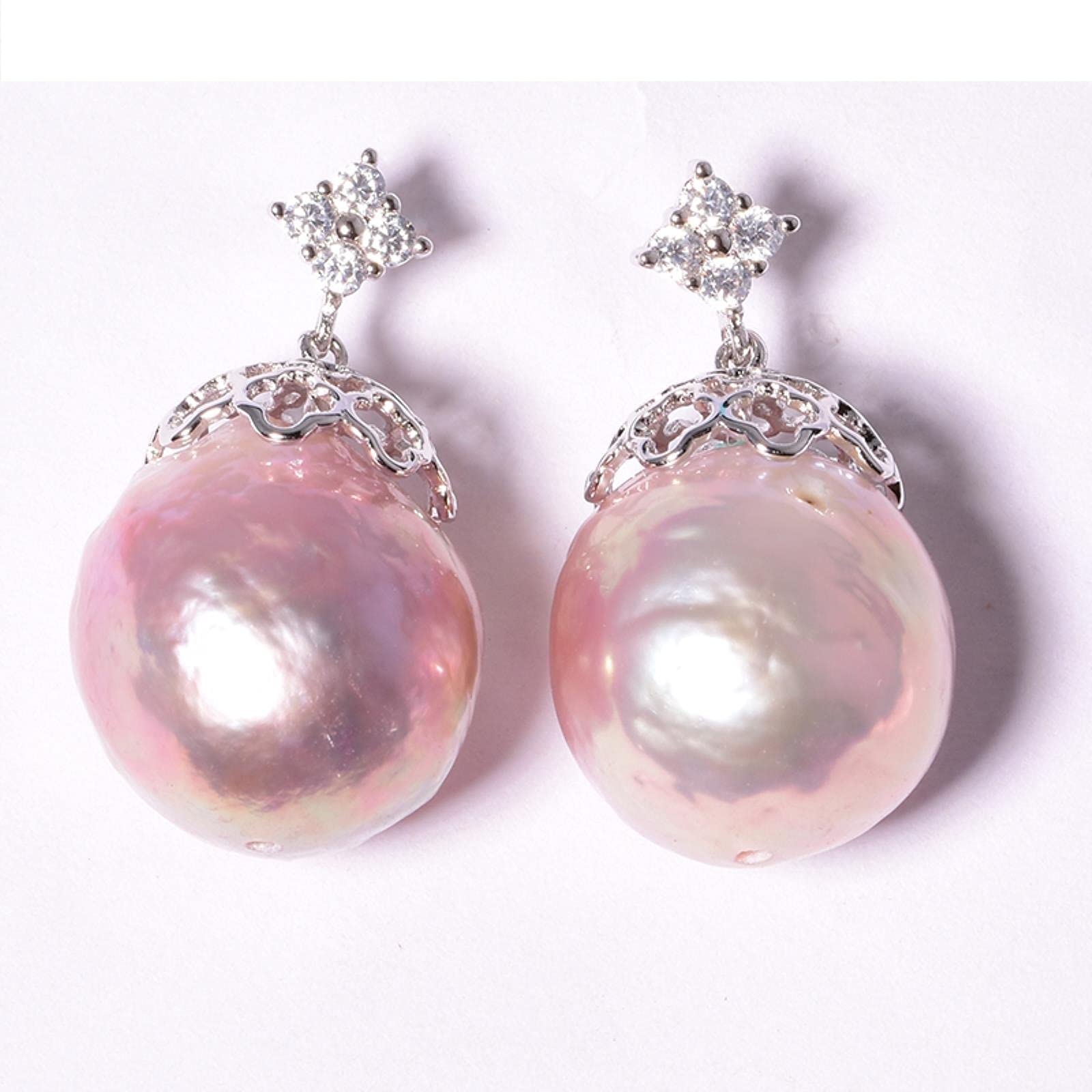 LOKILOKI Joyería De Plata De Ley 925 para Mujer, Joyería De Perlas Reales, Pendientes Barrocos, 12-13, Regalos De Joyería De Perlas Naturales