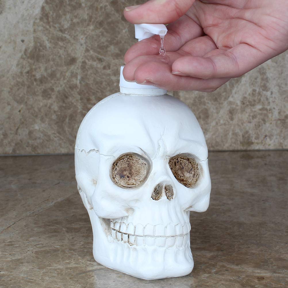 Bеѕt Dеаl Prоduсt Soap Dispenser Halloween Skull Liquid Soap Pump with Good Grips for Bottling Home Bathroom Decorations - White