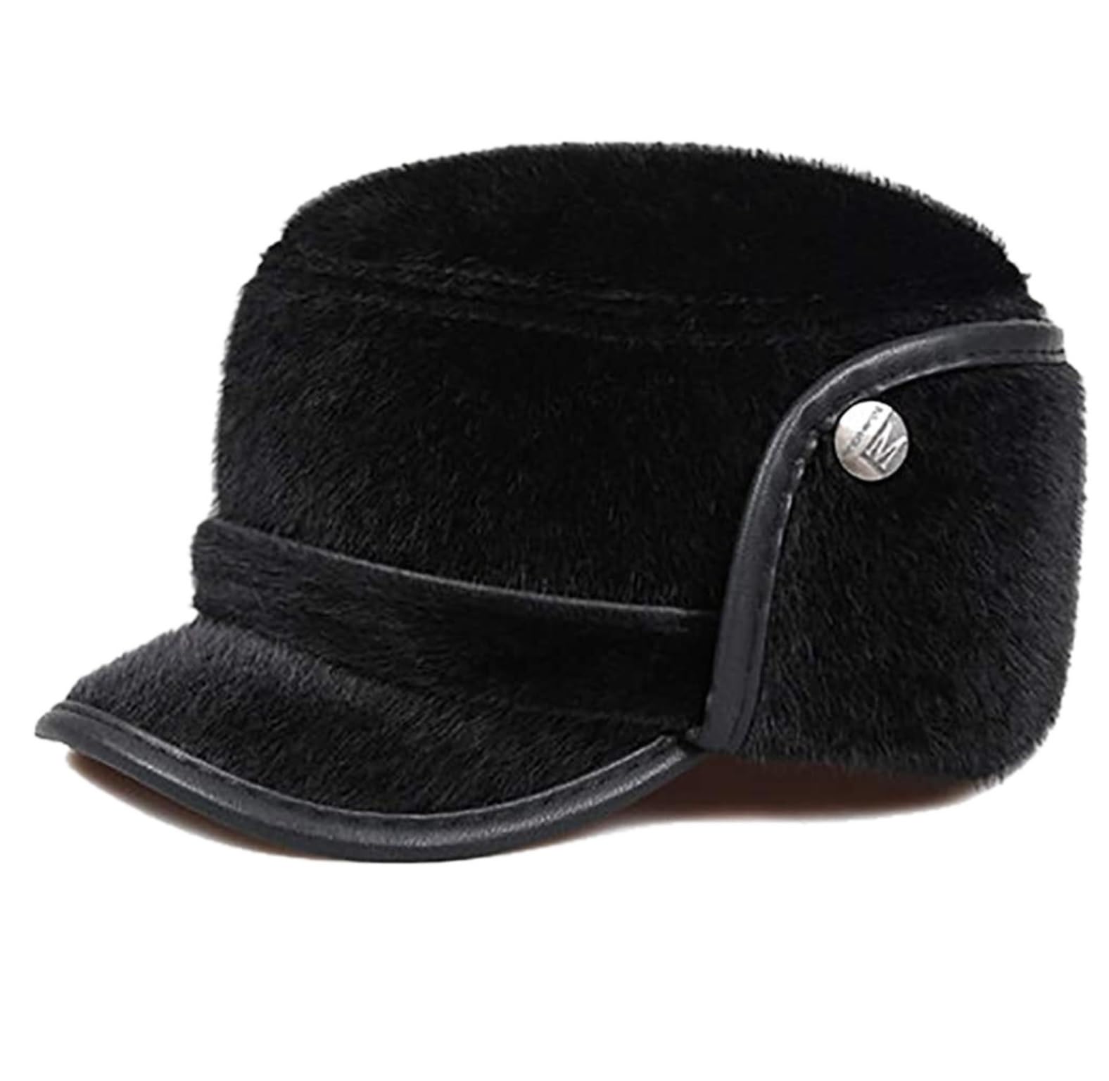 Mützen Winter Mützen Stirnband Unisex Wintermütze Ohrenwärmer WAM Mütze Für Ski Herren Winddicht Wintermütze (Color : Zwart, Size : 59cm)