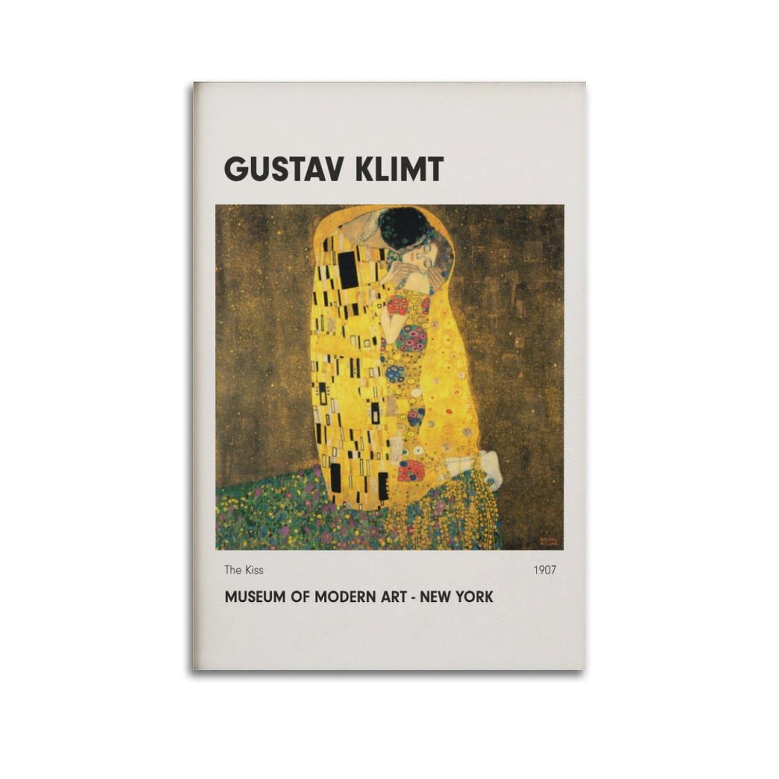 xiaoxiaoshen Gustav Klimt The Kiss Gallery Canvas Poster Wall Art Prints Room Aesthetic Murals Bedroom And Living Decorations 24x36inch(60x90cm)