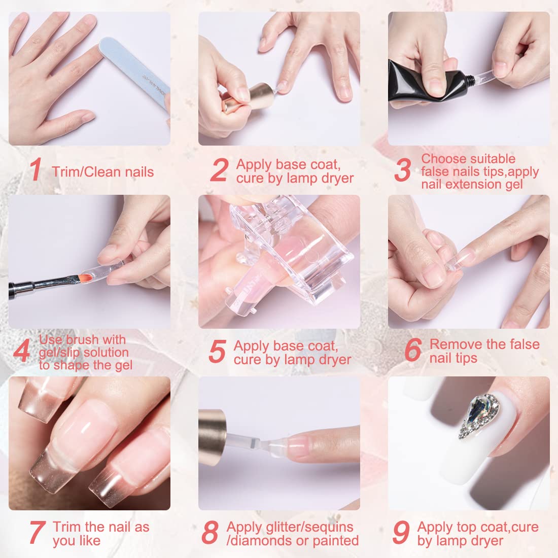 Buy Mobray Polygel Nails Kit Poly Extension Builder Gel Set 6 Colors