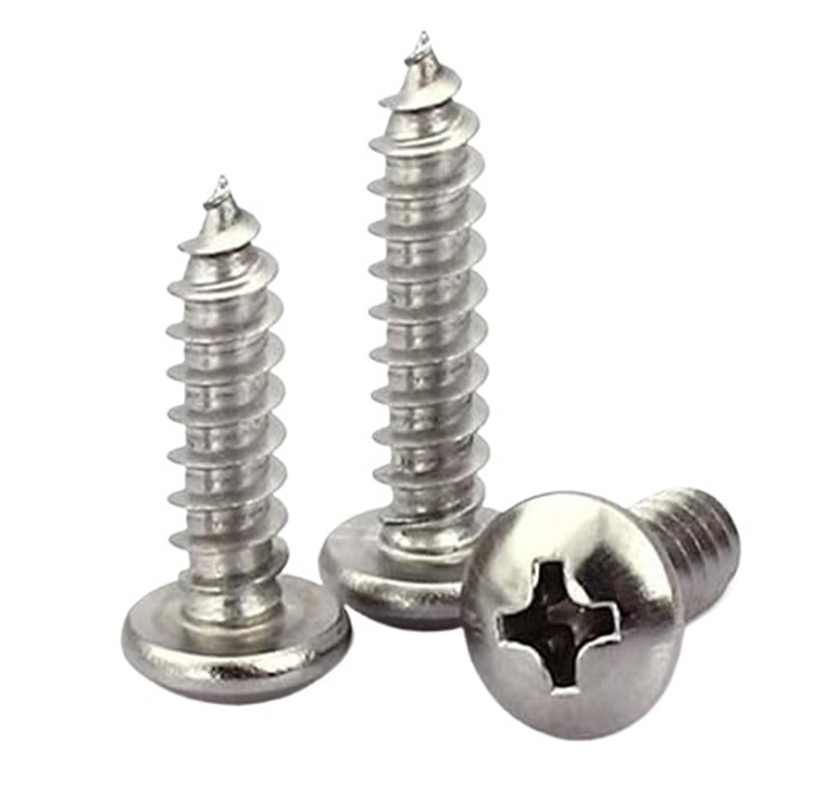 1000 pezzi M1 .2 .7 M2 .3 .6 M3 .5 testa rotonda in acciaio inox 304 autofilettante piccolo per viti per computer