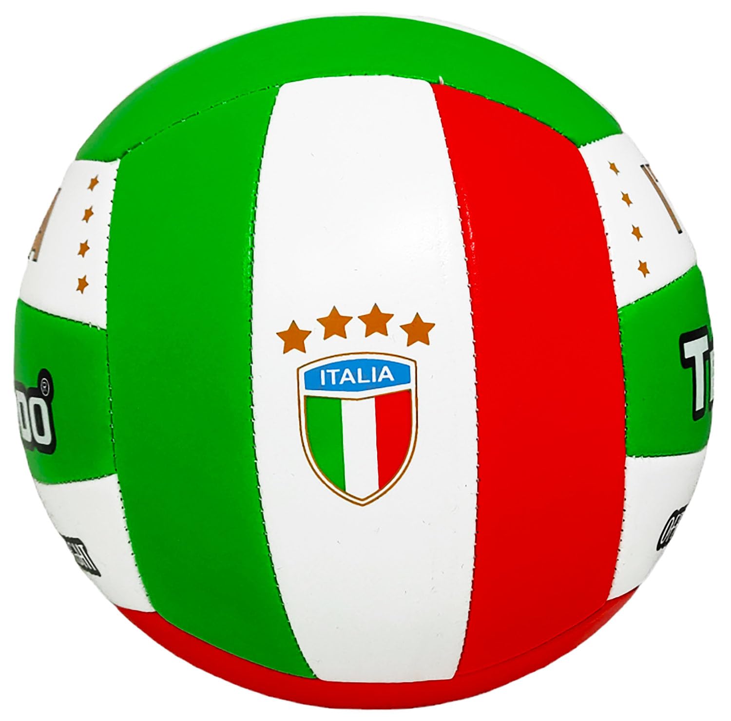Ballon De Football Italie Taille 5 - Couleurs Vert, Blanc, Rouge (tricolore), Construction TPU Et Nylon