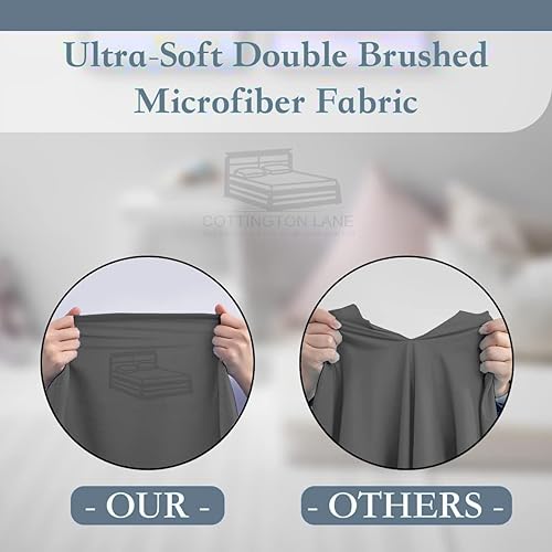 Miniatura 23 de Sábanas extra largas de tamaño individual XL para dormitorio, sábanas de microfibra súper suave, ropa de cama de lujo de hotel, sábanas de Azul