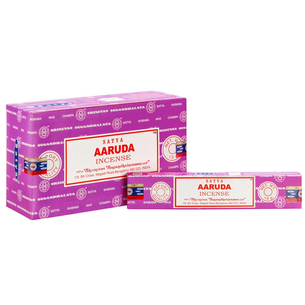 B&Q -  Set Of 12 Packets Of Aaruda Incense Sticks By Satya
