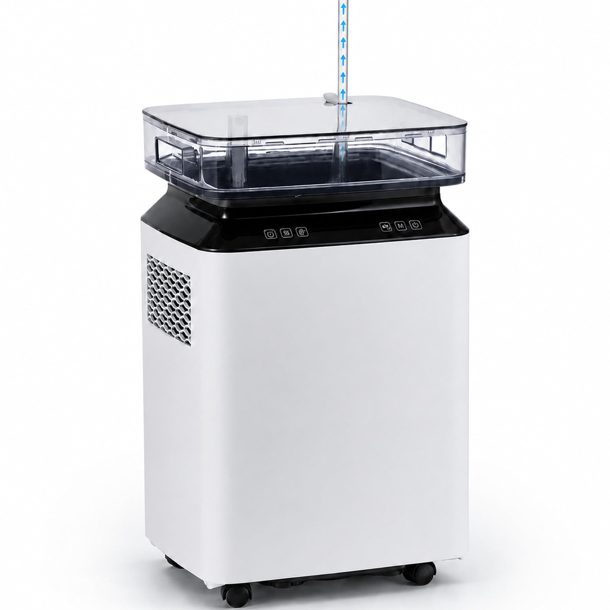 Megonia Deumidificatore Industriale Professionale Elettrico 80L/24h Pompa | Deumidificatore Grandi Ambienti 170m² / Serbatoio 8L / 400m³/h / 46dB | Casa Ufficio Garage Cantina Lavanderia R290