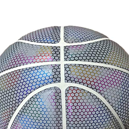 Koszykówka piłka do koszykówki holograficzny odblaskowy rozmiar 7 PU koszyk kobieta mężczyzna sport świecący kryty odkryty profesjonalne piłki treningowe