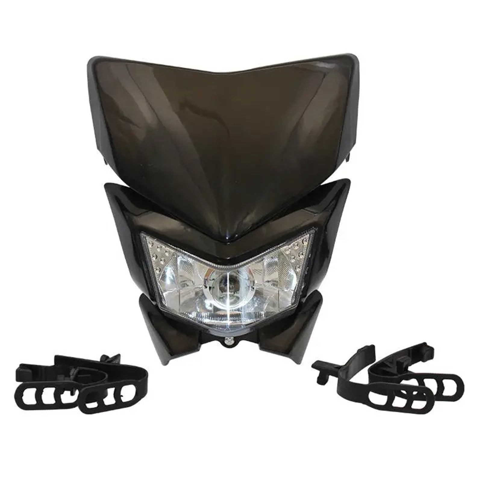 Motorcycle Headlight For KLX 250 450 KMX 125 110 140 300 650 (Black)