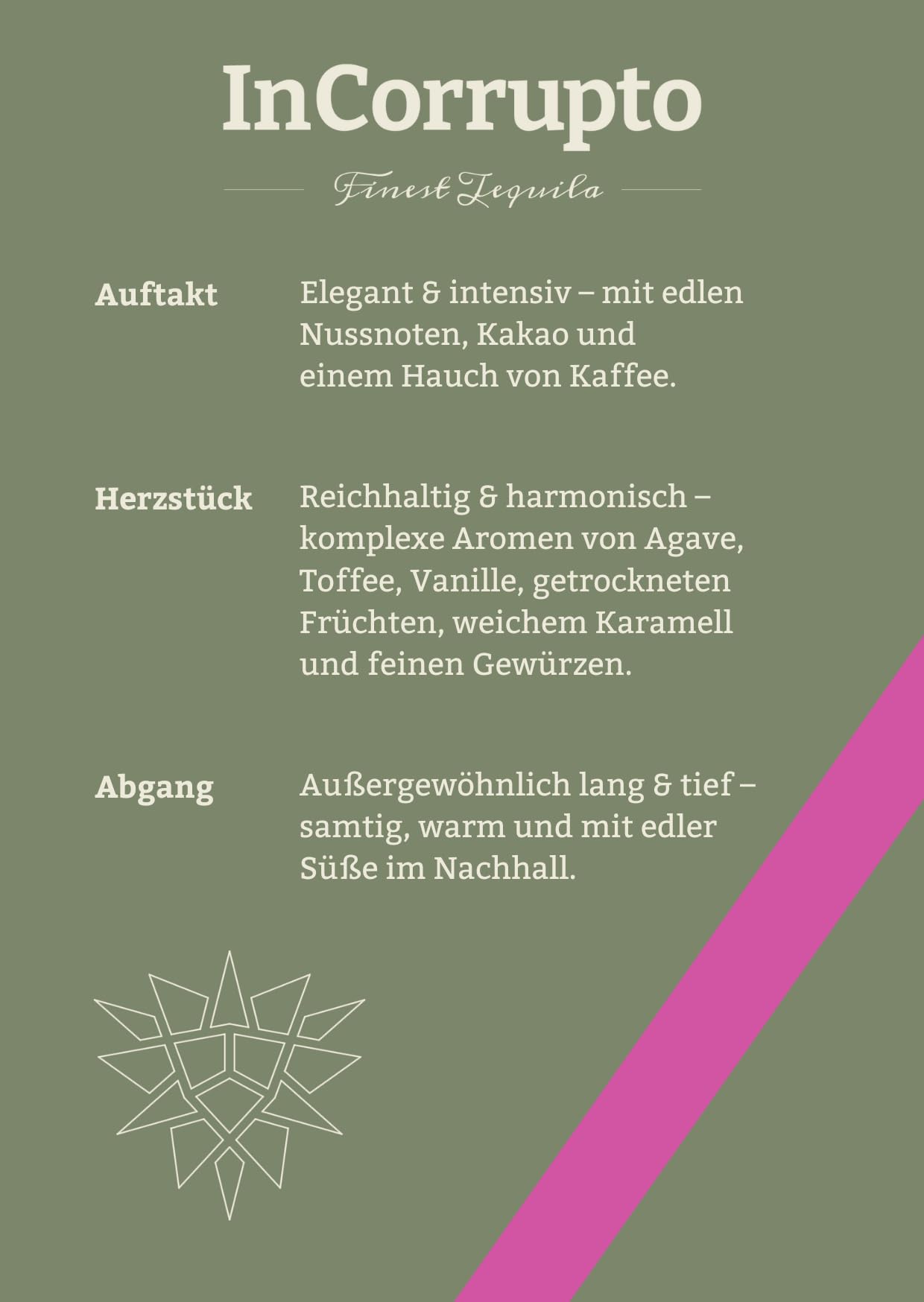 InCorrupto Tequila Extra Anejo - Premium Tequila I 5 Jahre gereift in Rotwein-& Bourbonfässern I süße Feige, Zimt & dunkle Schokolade I 100% Agave I handwerklich & traditionell I 0.5l