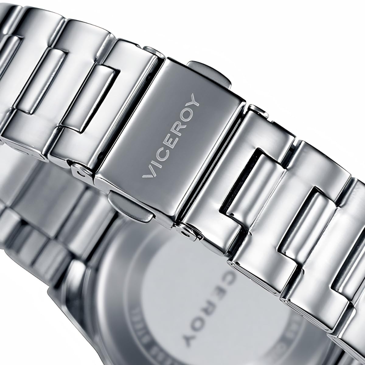 Viceroy Reloj Analógico Mujer de Acero Inoxidable - Movimiento de Cuarzo - Esfera Azul - Resistente al Agua 5 ATM - Colección Chic – 40870-35