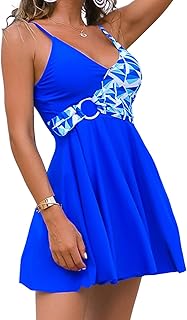 banho uma peça | banho controle barriga | Fatos banho femininos para controle da barriga, vestido banho modelador, saia com babados, estilo clássico Z/c