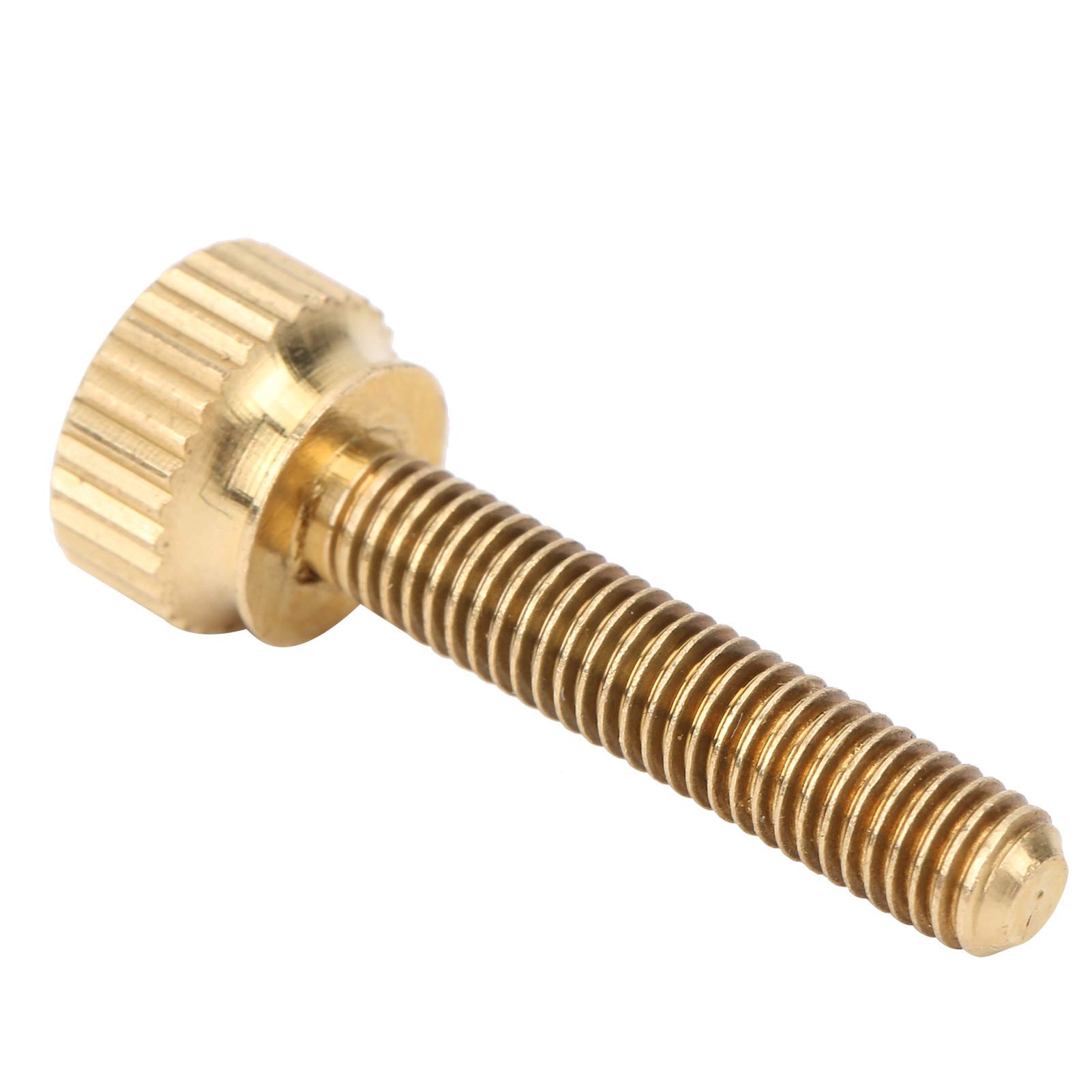 50 tornillos de pulgar planos moleteados, sujetadores antideslizantes de cobre puro con cabeza redonda M5, tornillos de torsión moleteados para uso industrial y de construcción, re (M5*25mm)