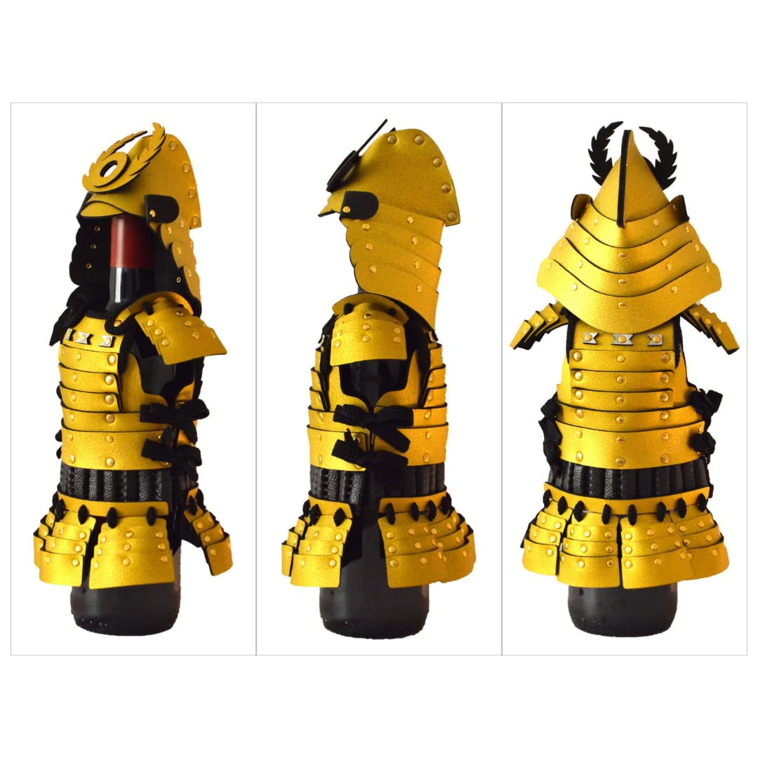 ボトルカバー　徳川家康　鎧　新品未開封　送料込み Amazon｜[SAMURAI AGE]ボトルに着せる鎧 金 徳川家康 日本製 700~900ml