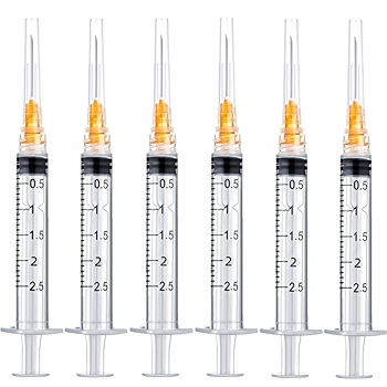 100支独立封装2.5ml针筒（25号针）