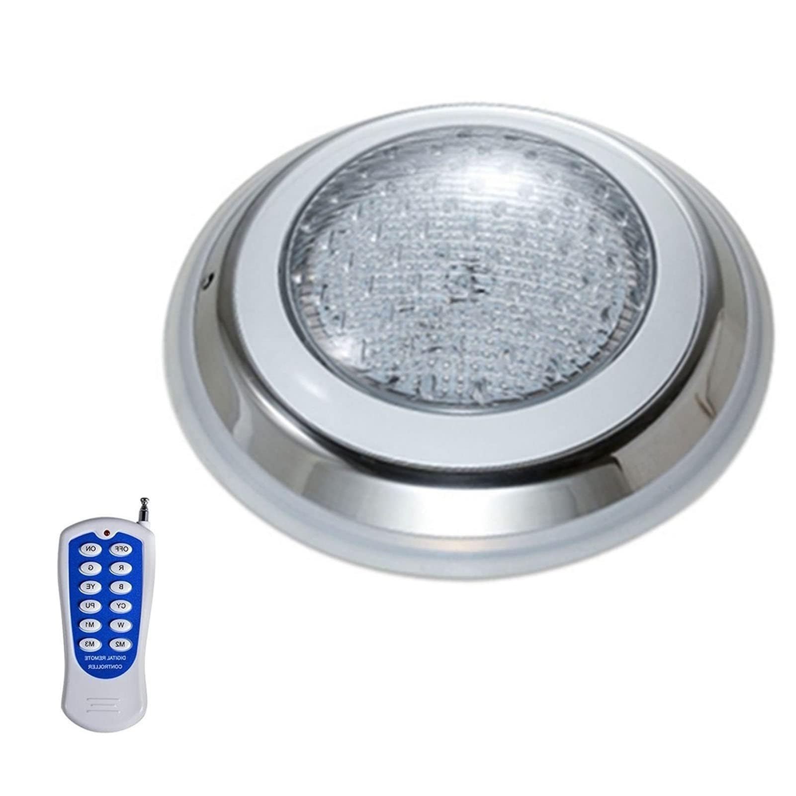 QICBYING LED Wall Mount Pool Lamps - Underwater Fountain Light, Submersible Led Lights With Remote Control, Stainless Steel IP68 Swimming Pool Lights, For Outdoor, Garden, Pool(35w(12V))