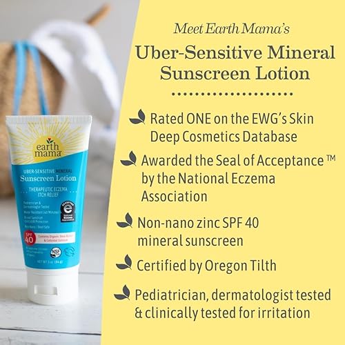 Miniatura 2 de Loción protectora solar mineral Uber-Sensitive SPF 40 para niños de Earth Mama