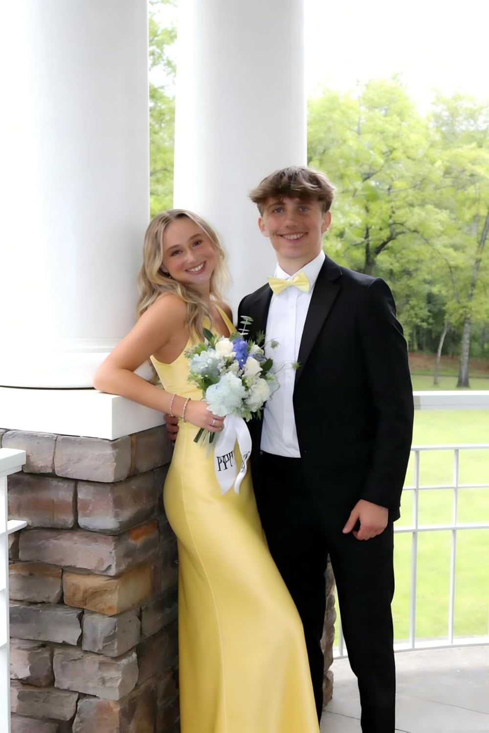 FUMY Women's Mermaid Halter Prom Dresses with Bow Backless Pleats Long Silk Satin Formal Evening Gowns FM009 - Image 4