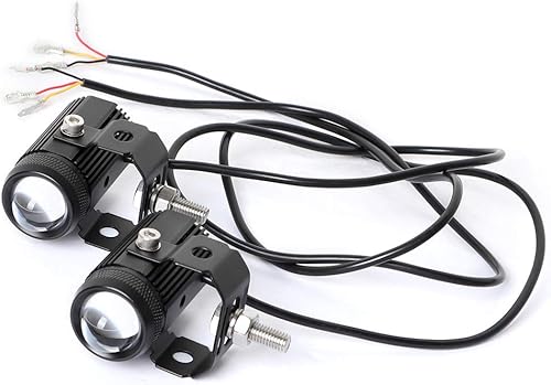 Miniatura 5 de EXZEIT Luz de conducción LED para motocicleta, luz ámbar, función de haz alto y bajo, faros antiniebla para bicicleta, Polaris Yamaha Can Am ATV