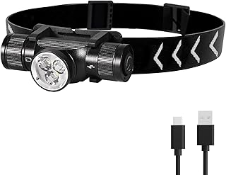 APLOS H330 LED Headlamp Flashlight - 1600 Lumen Waterproof Headlamp Flashlight, Super Bright Rechargeable Headlamp, IPX6 Waterproof 6 Lighting Modes for Camping Running Climbing Outdoor