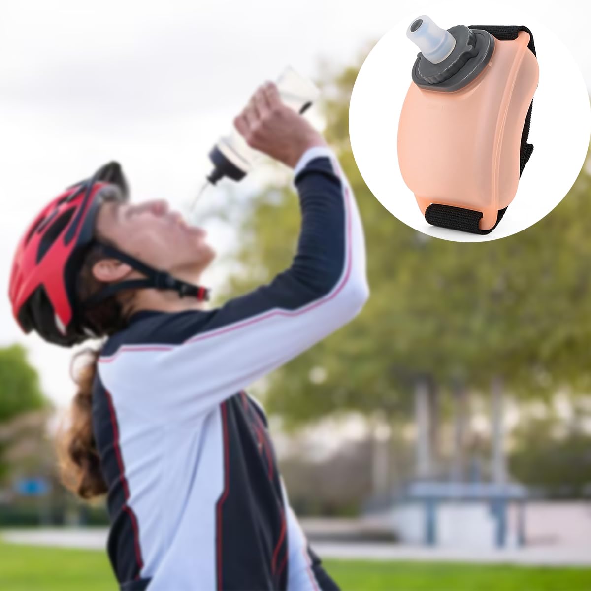 Gourde De Poignet 200 Ml En Silicone – Pliable, Légère, étanche, Pour Course, Vélo, Randonnée, Chien
