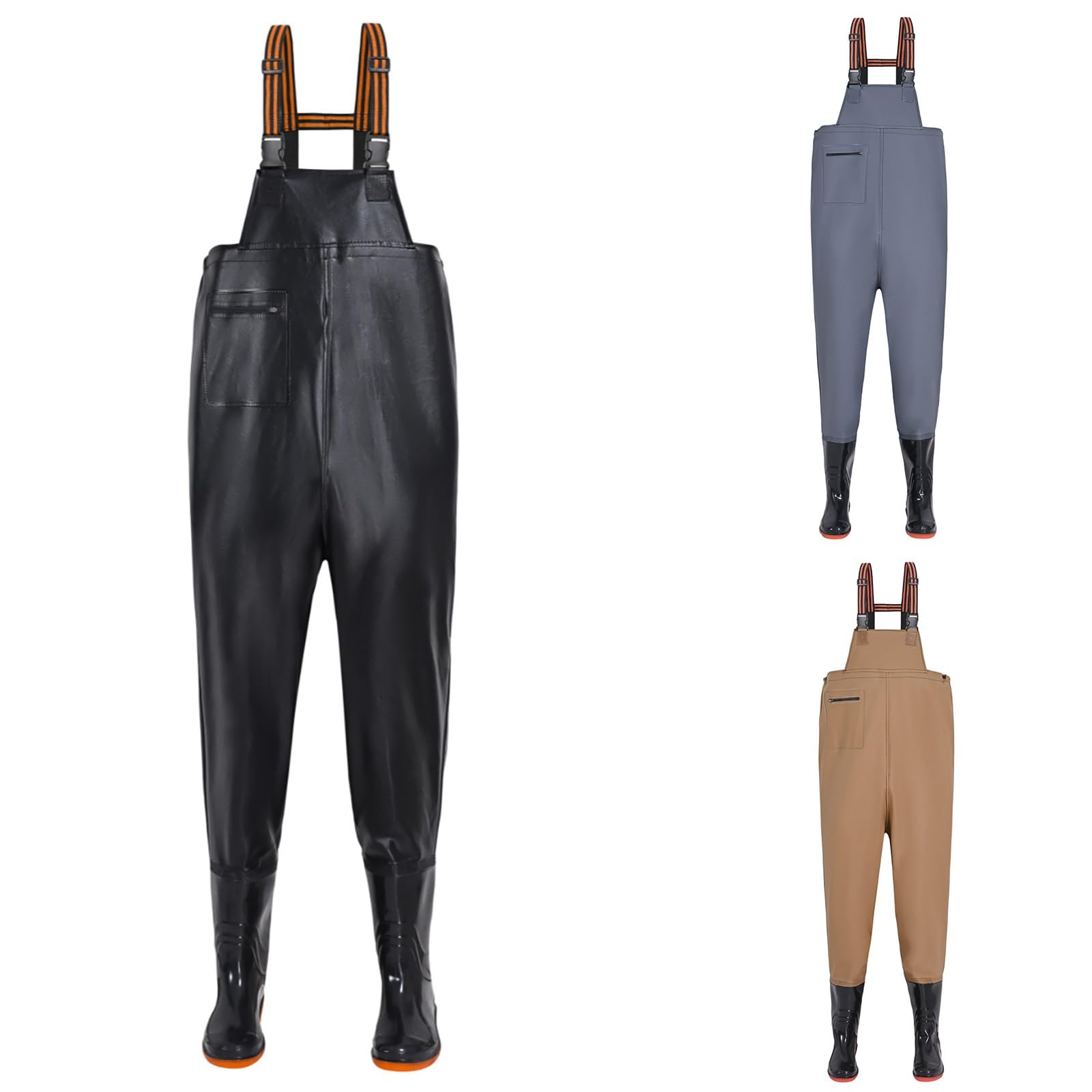 Wathose mit Stiefeln für Herren, wasserdicht, atmungsaktiv, zum Angeln, Wathose, leicht, Jagd-Overall, schnell trocknend, Overalls für Fliegenfischen, Entenjagd, klassische Passform, Wathose 0