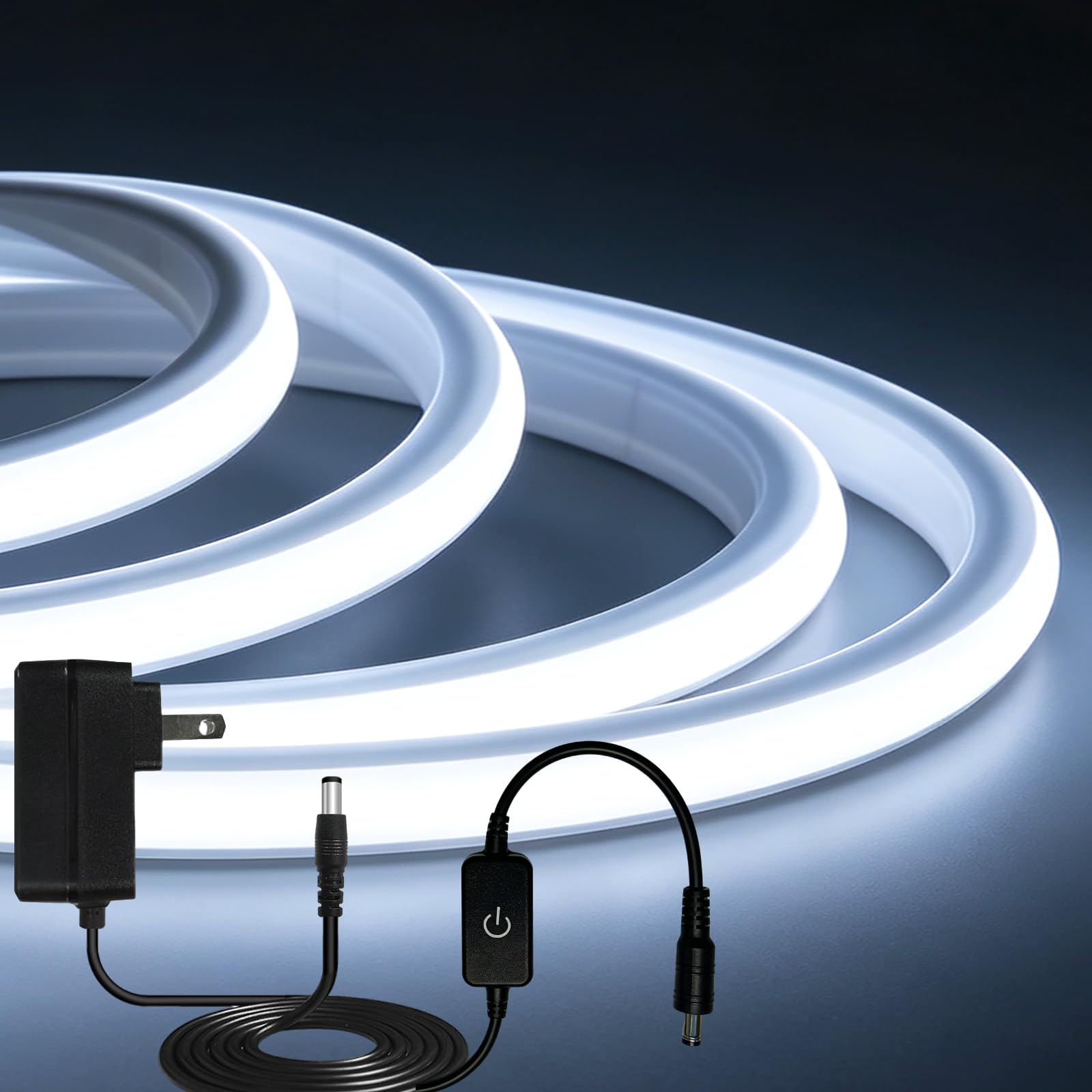 iNextStation COB LED Strip 5m, Dimmable, IP67 Waterproof, 6500K Cool White