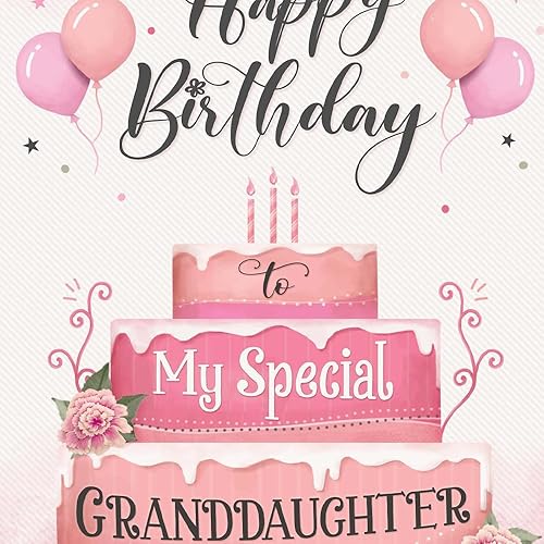 Miniatura 5 de Prime Greetings Tarjeta de cumpleaños para nieta, fabricada en Estados Unidos, ecológica, tarjeta gruesa con sobre de alta calidad de 5 x 7.75