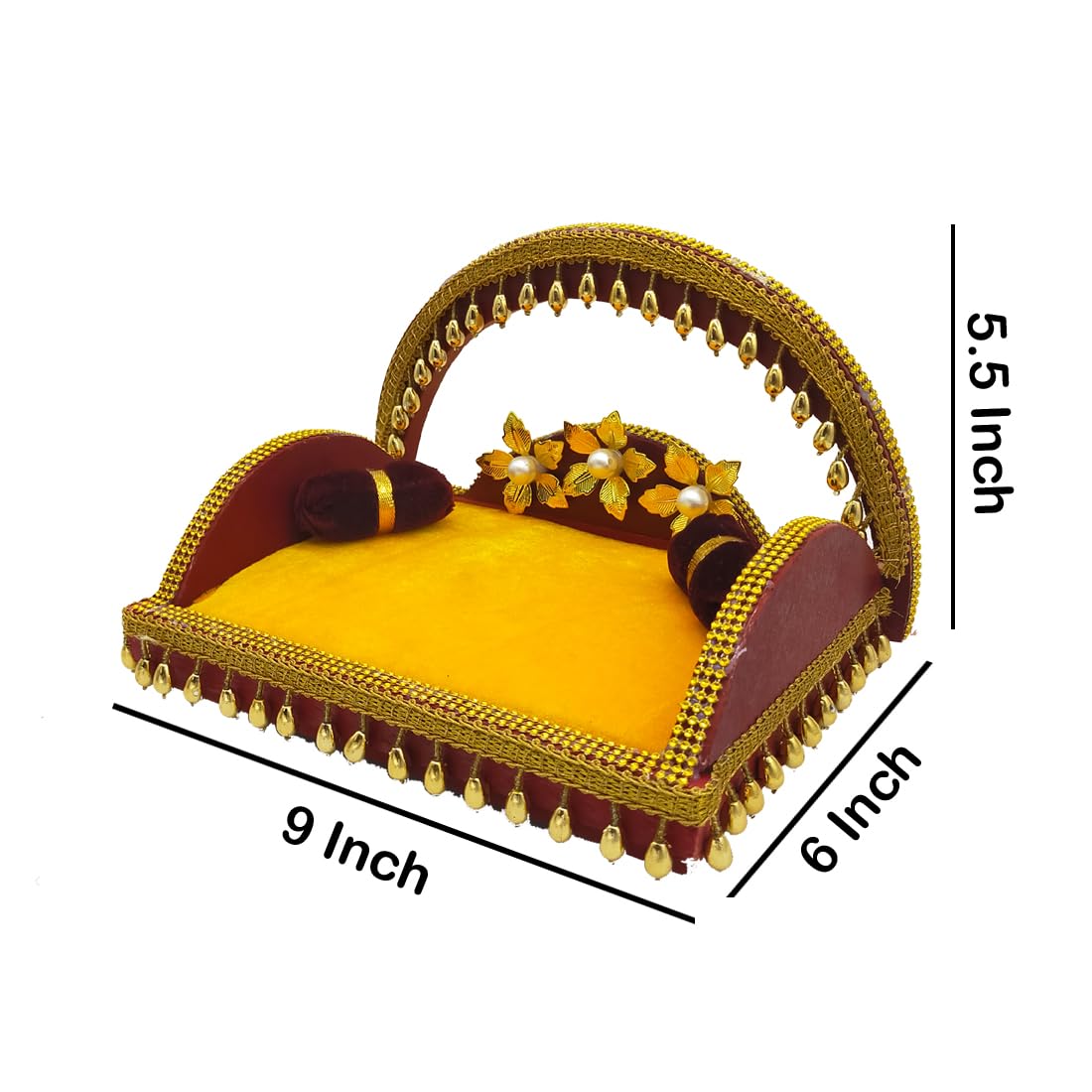 Laddu Gopal Throne - Wooden Handmade Singhasan -2