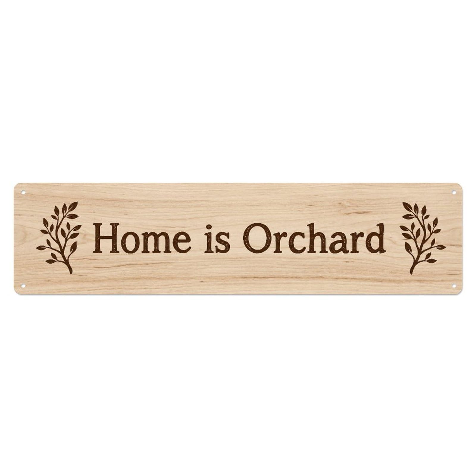 Home Is Orchard Fruitful Place Metal Tin Skinny Sign Plaque Wall Decor for Cafe, Club Bar, Office, Home Garden Metal Poster 4x16Inch