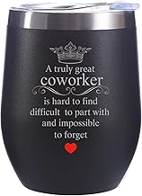 Coworker Leaving Gifts for Women Men,12 OZ Stainless Steel Wine Tumbler for Coworker Gifts,Leaving Going Away Farewell Appreciation Retirement Gifts for Women Men,Coworker Colleague Boss Travel Mug.