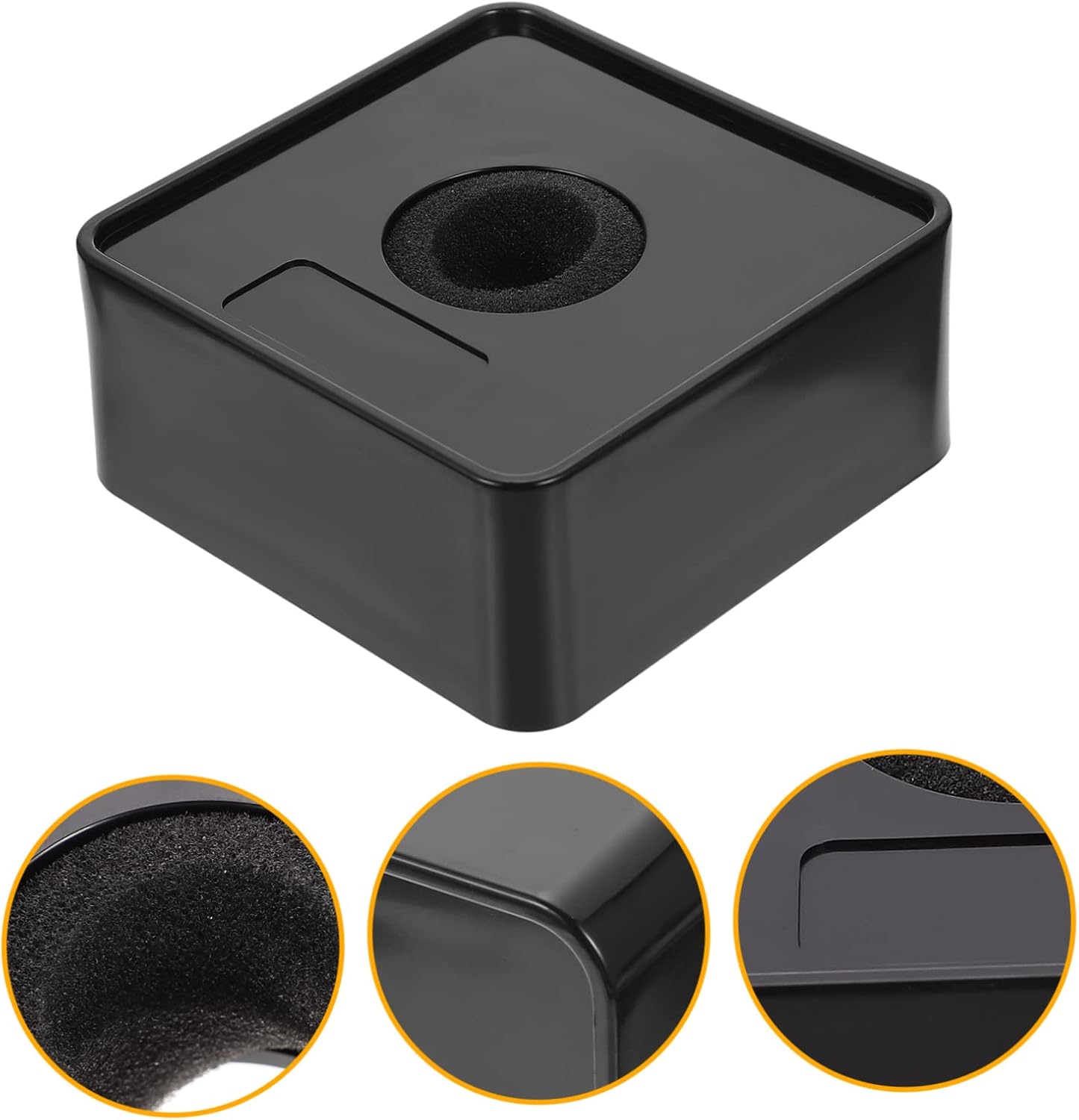 VICASKY 3pcs Microphone Logo Station Protector Acrylic Interview Mic Mark Flexible Design for Reporters Lightweight Portable Shaped Stand