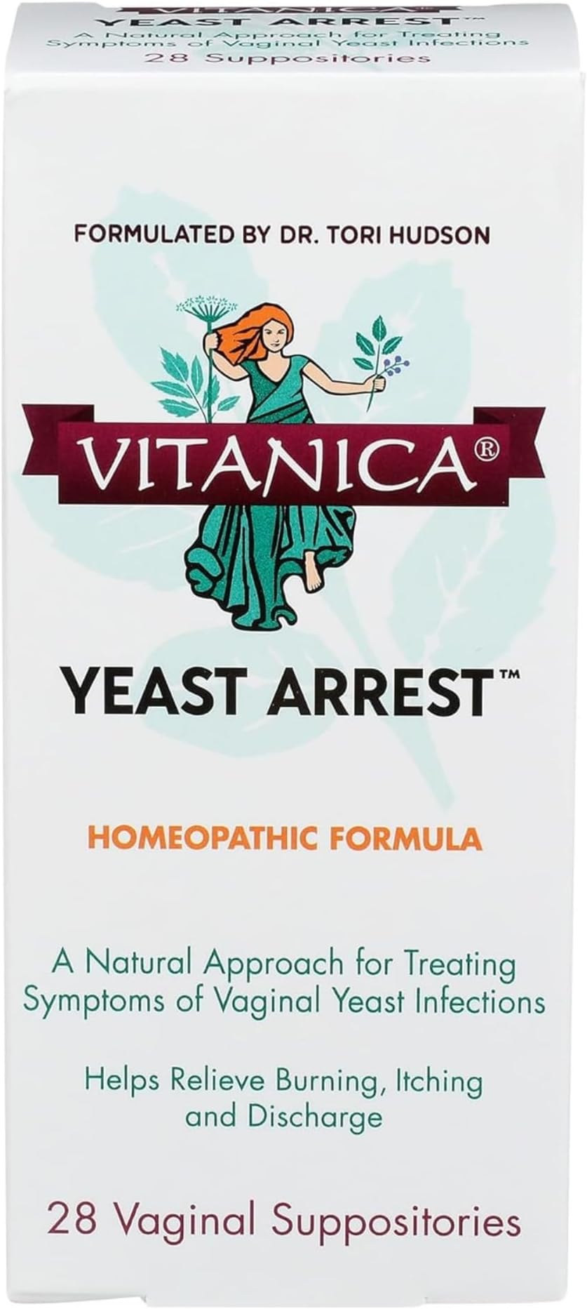 Yeast Arrest Vaginal Support, 28 Vaginal Suppositories
