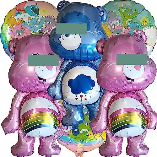 6PC FOIL BALLOONS BEARS PARTY SUPPLIES DECORATIONS THEME IDEA FUN CELEBRATION HAPPY BIRTHDAY FAVOR GIFT CENTERPIECE