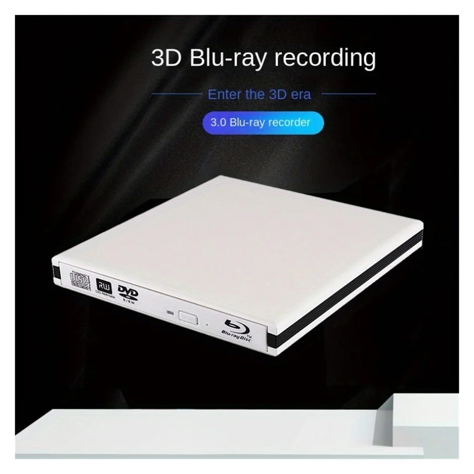Lettore masterizzatore Blu-ray USB 3.0 CD DVD unità Blu-ray esterna(Noir)