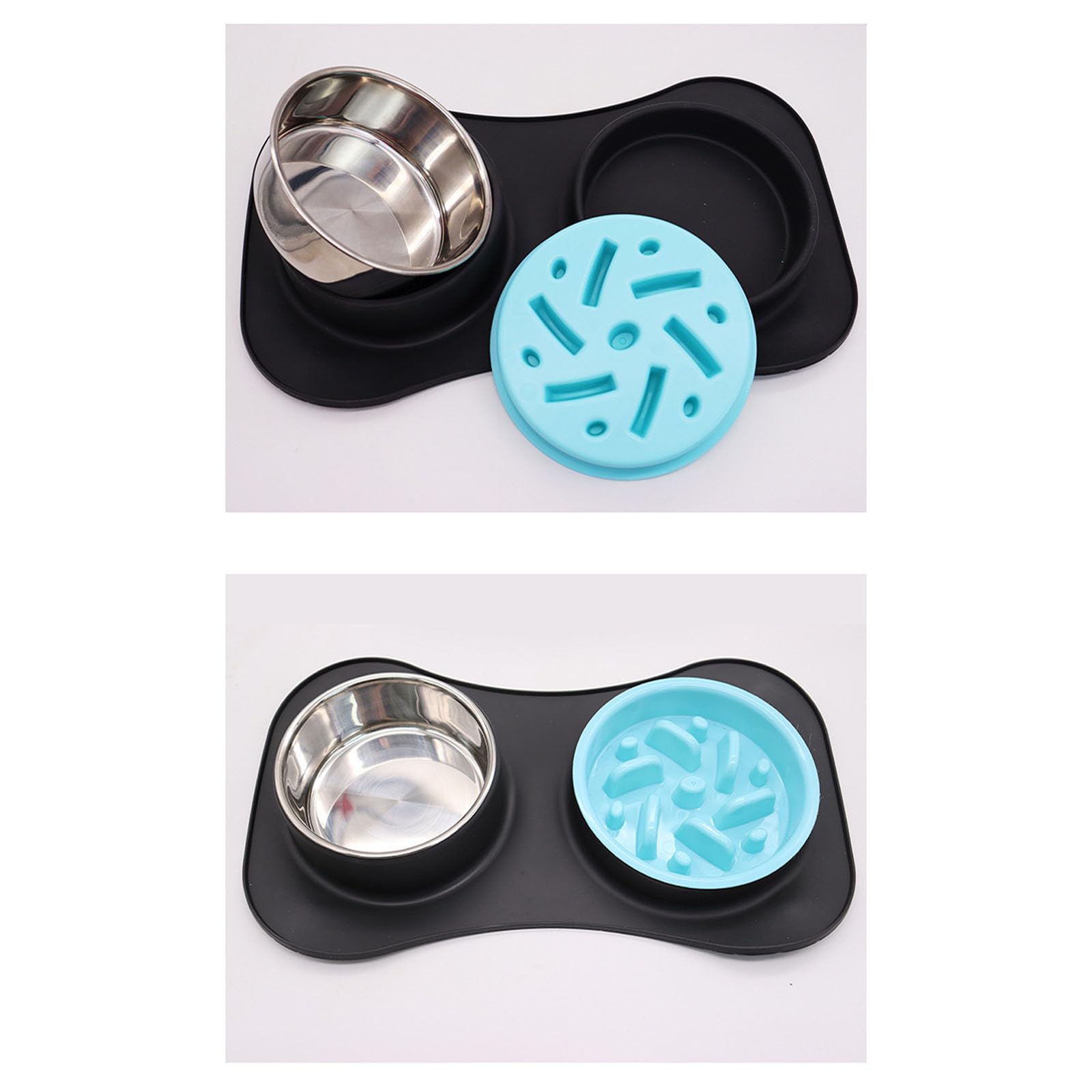 Ciotola per Cani Pieghevole in Silicone Alimentazione lenta con Base Antiscivolo per Uso Domestico da Viaggio Ciotola per Cibo per Animali Impermeabile