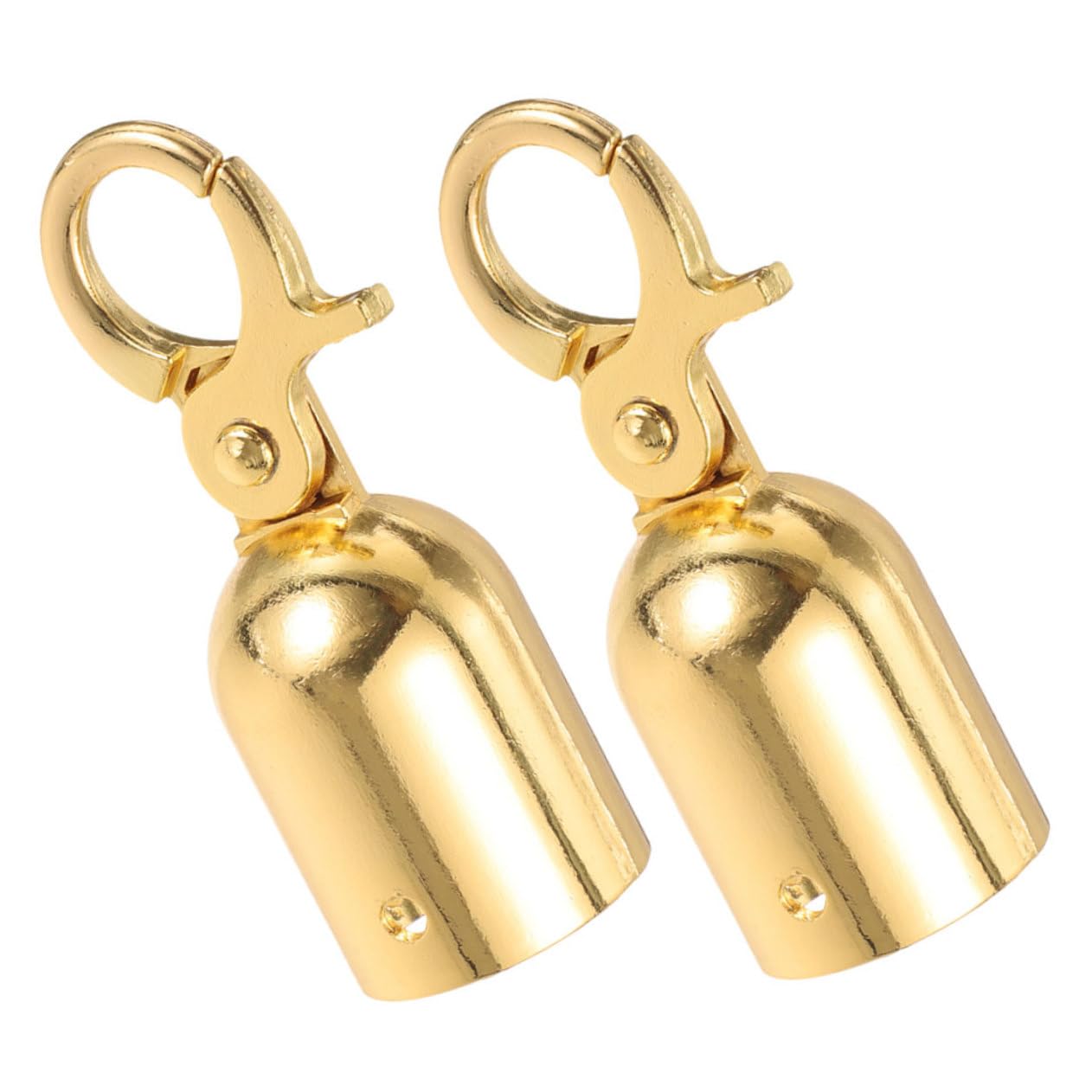 SEWOART 2pcs Rope End Stopper Queue Divider Snap Hook Rope End Hook Stanchion Rope Hook Safety Rope Hook Fencing Rope Snap Rope End Fastener Rope Snap Hook Cord Locks Aluminum Alloy Golden